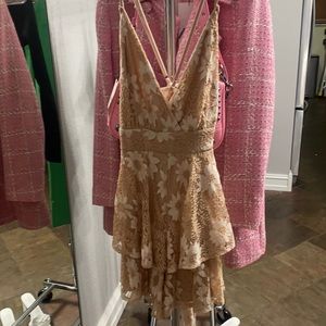 Pale pink romper with flowers!